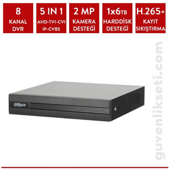 Dahua XVR1B08-I 8 Kanal XVR Kayıt Cihazı Dahua XVR1B08-I 8 Kanal XVR Kayıt Cihazı